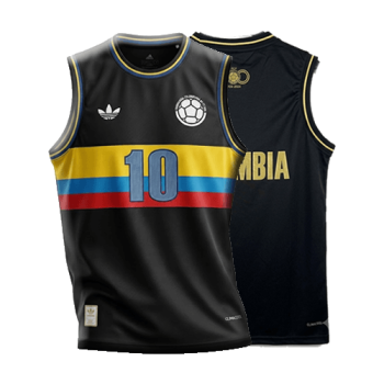 Camiseta de la selección Colombia negra sin mangas