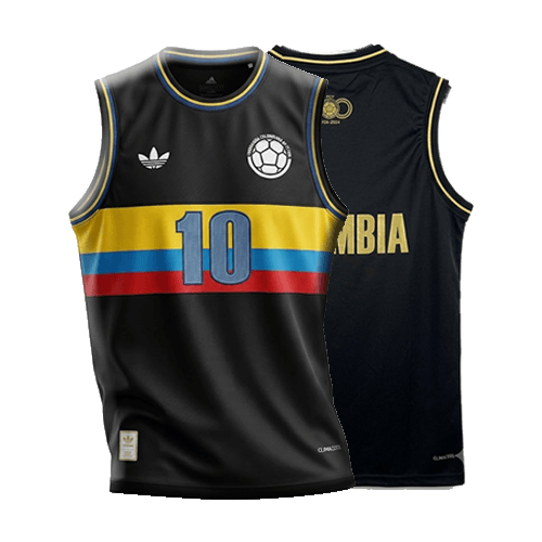 Camiseta de la Selección Colombia Negra sin Mangas 1 Camiseta de la selección Colombia negra sin mangas